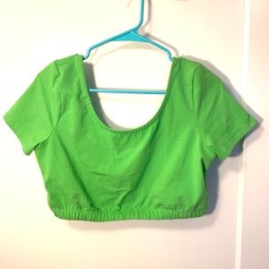NWOT Urban Outfitters Neon green crop top